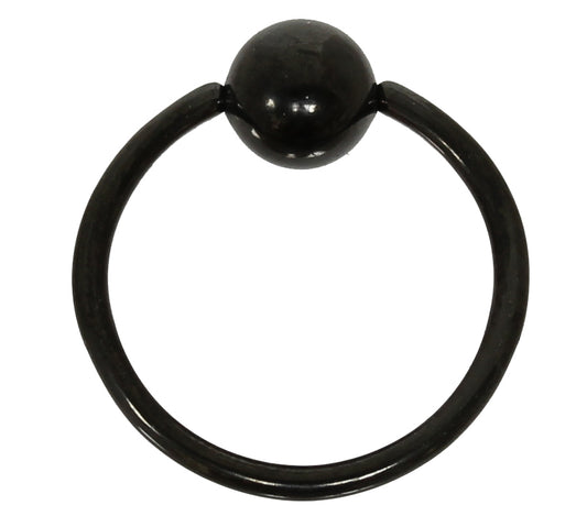 Klemmkugelring BLACK - 1,0 mm aus schwarzem 316L Chirurgenstahl - Ball Closure Ring