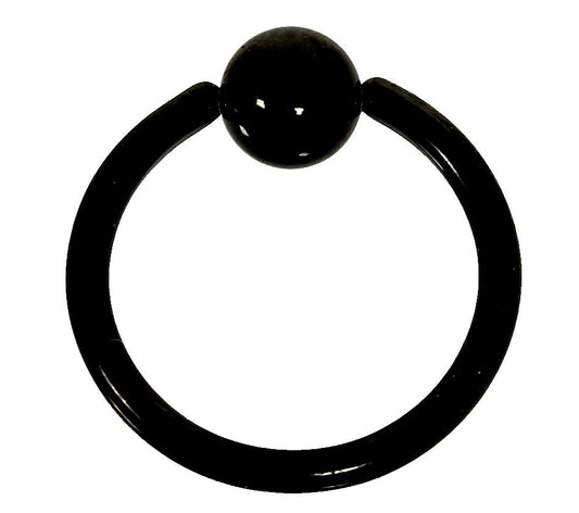 Klemmkugelring BLACK - 1,2 mm aus schwarzem 316L Chirurgenstahl - Ball Closure Ring