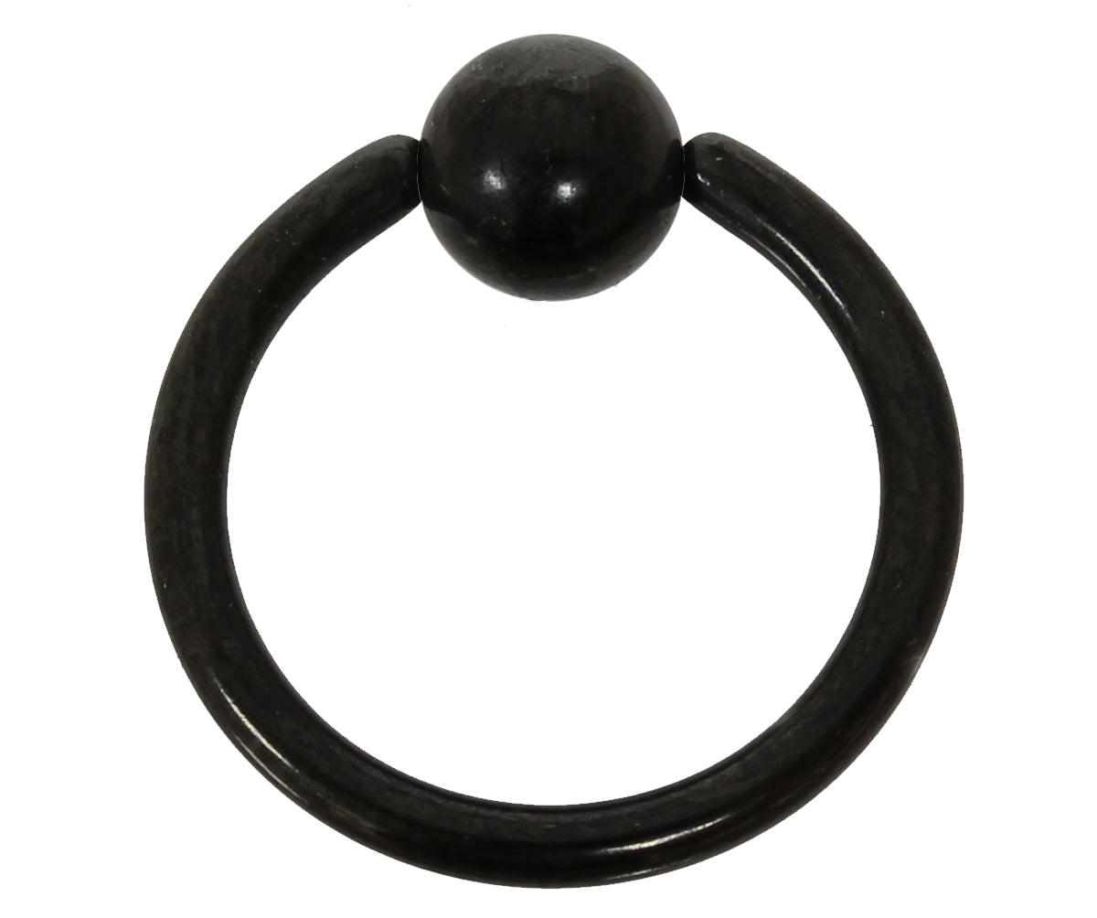 Klemmkugelring BLACK - 1,6 mm aus schwarzem 316L Chirurgenstahl - Ball Closure Ring