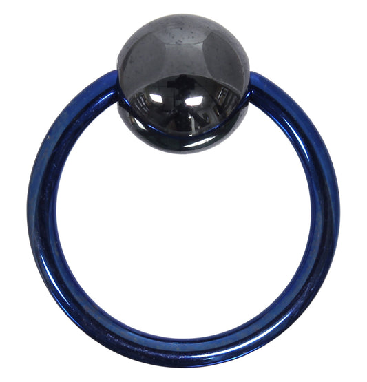 Klemmkugelring BLUE - 1,0 mm aus G23 Titan - Ball Closure Ring