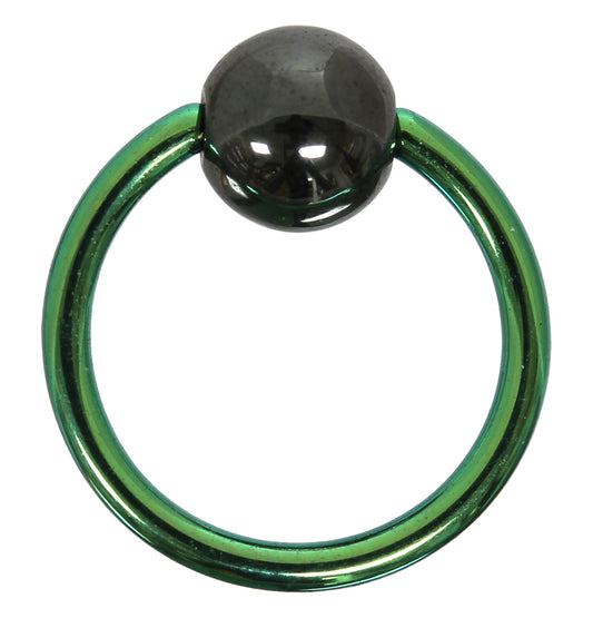 Klemmkugelring GREEN - 1,0 mm aus G23 Titan - Ball Closure Ring