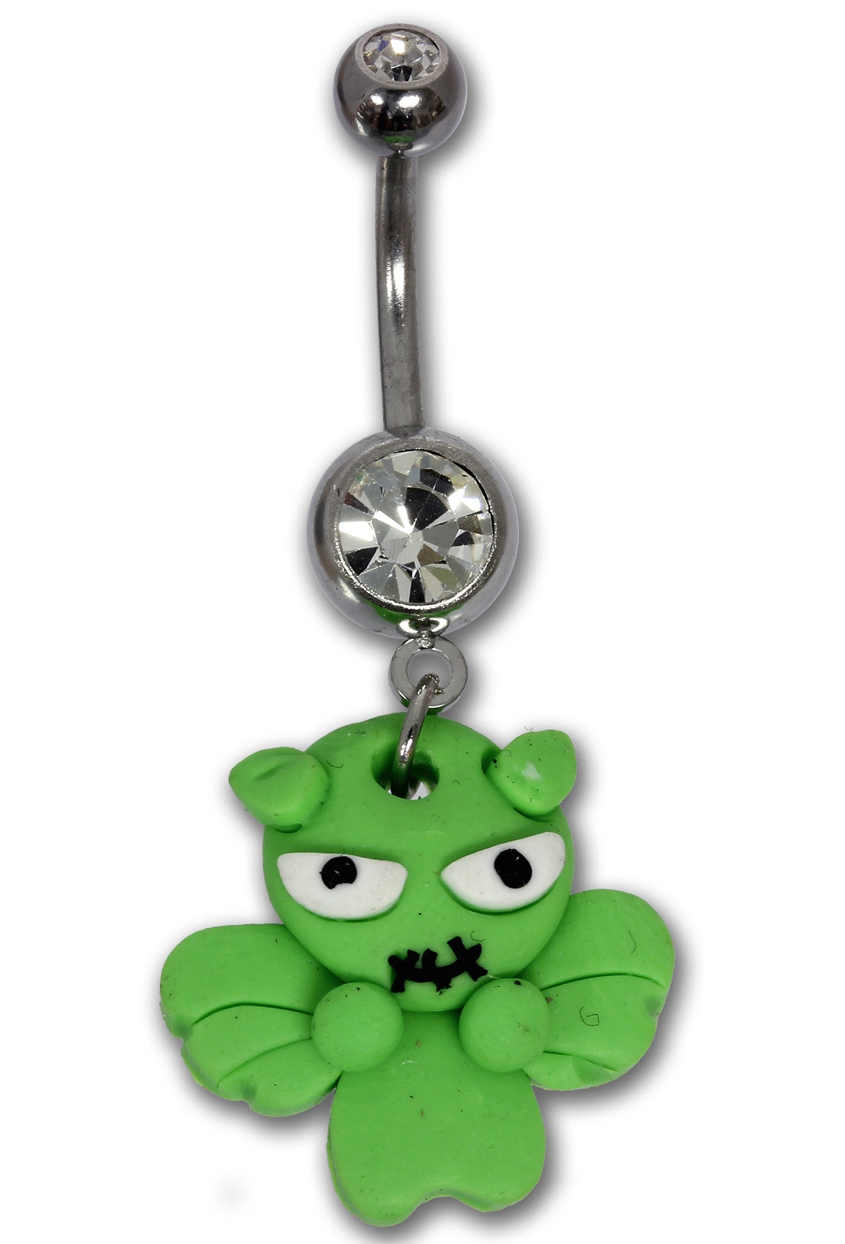 Bauchnabelpiercing VIRUS DEMON - 316L Chirurgenstahl und Kunststoff - Navel Piercing