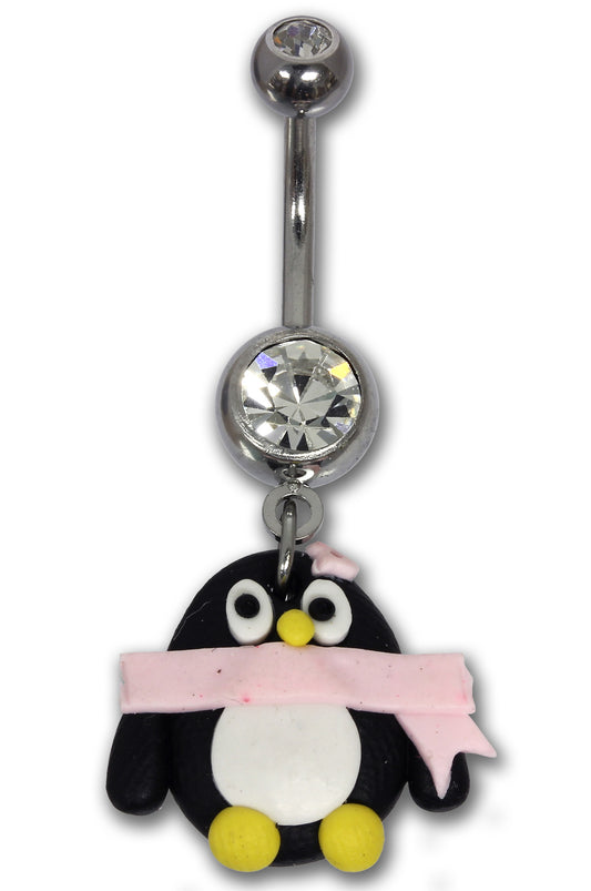 Bauchnabelpiercing PINGUIN - 316L Chirurgenstahl und Kunststoff - Navel Piercing