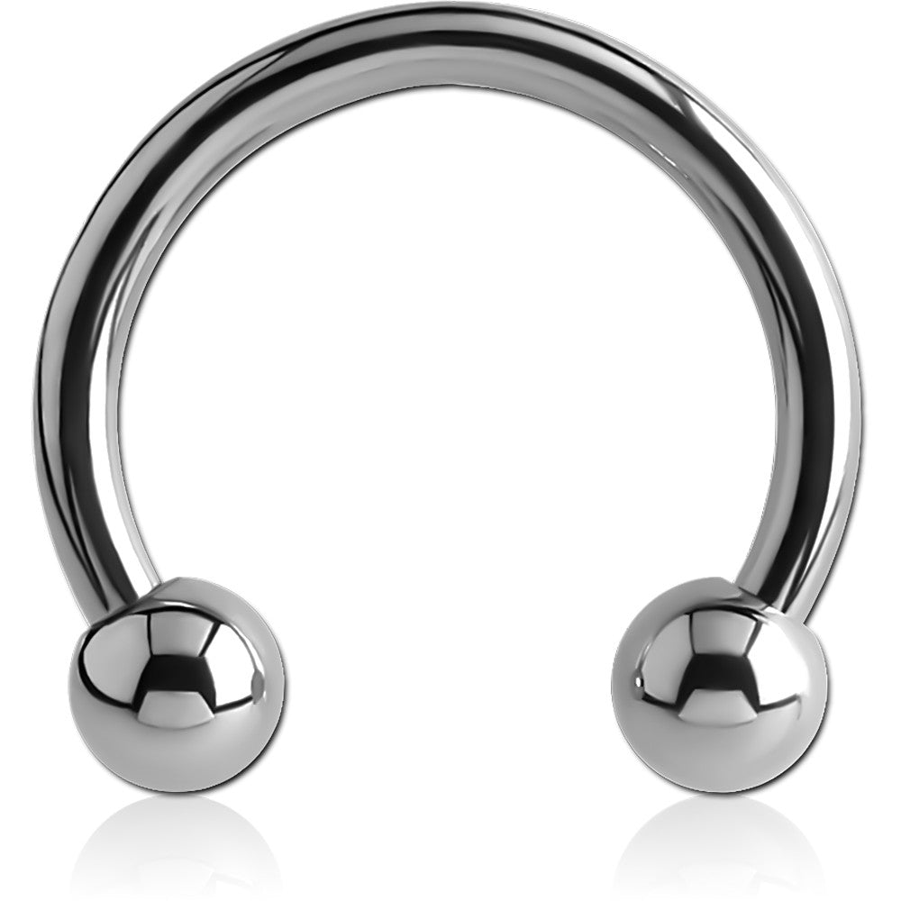 Hufeisen 1,2 mm - 316L Chirurgenstahl in Silber mit Kugeln - Horseshoe