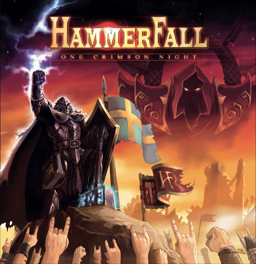 HammerFall - ONE CRIMSON NIGHT LIVE 3LP - Transparentes Vinyl - Schallplatte Box Set