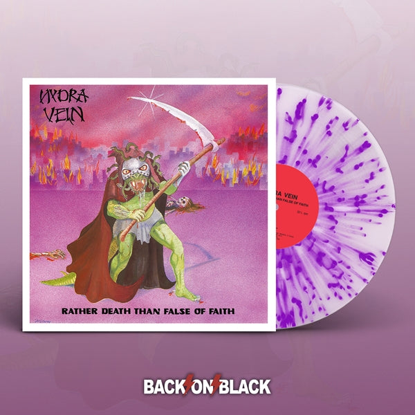 Hydra Vein - RATHER DEATH THAN FALSE OF FAITH LP - Clear/Purple Vinyl - Schallplatte + Single