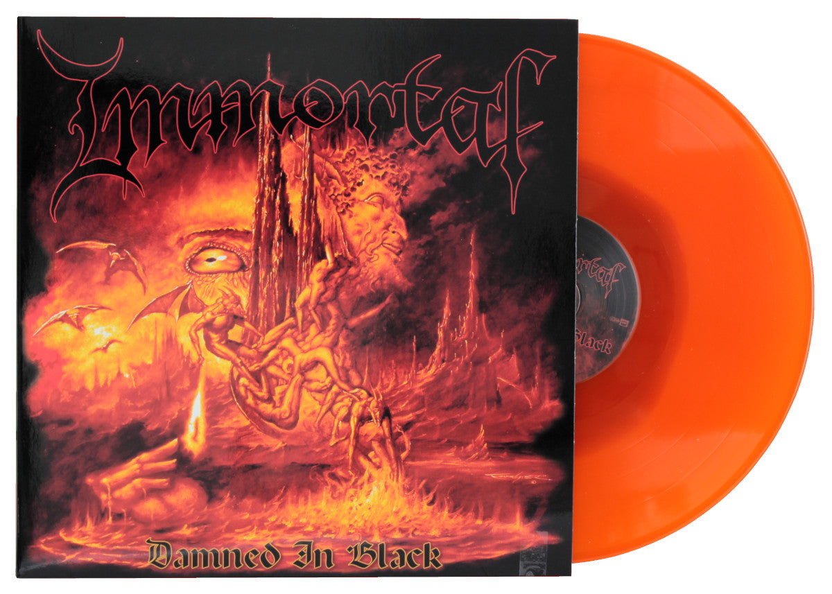 Immortal - DAMNED IN BLACK Orange LP - Coloured Vinyl - Schallplatte Record