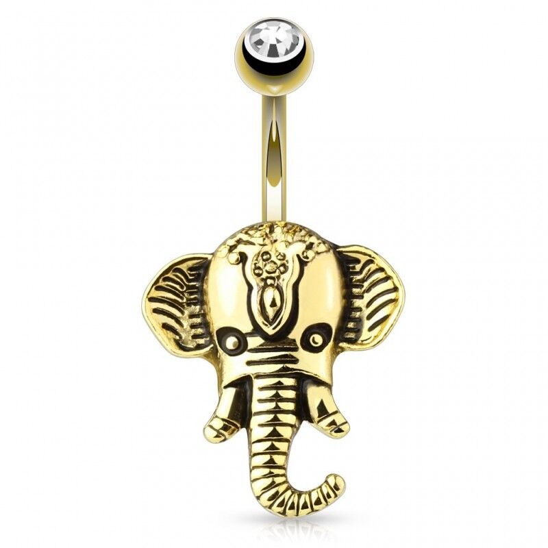 Bauchnabelpiercing ELEPHANT aus 316L Chirurgenstahl - Farbwahl - Navel Piercing