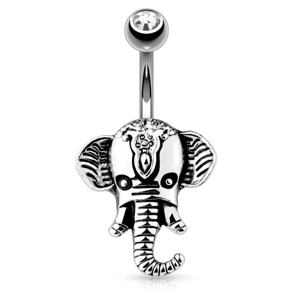 Bauchnabelpiercing ELEPHANT aus 316L Chirurgenstahl - Farbwahl - Navel Piercing