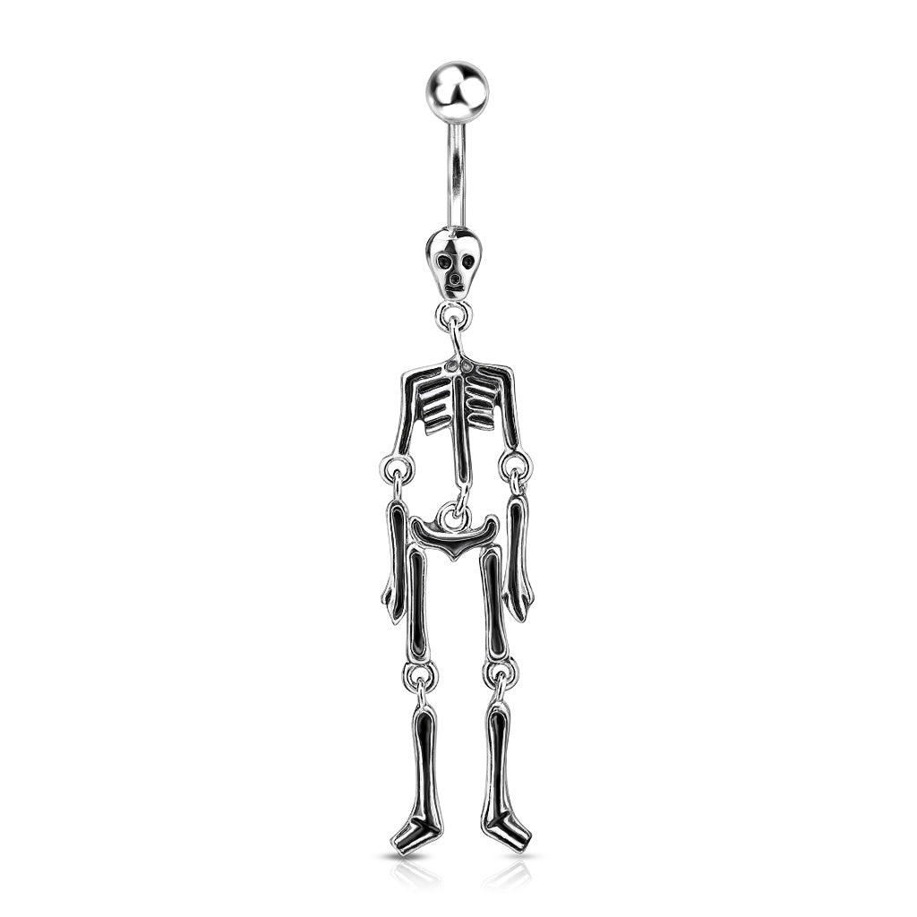 Bauchnabelpiercing SKELETON DANGLE aus 316L Chirurgenstahl - Navel Piercing