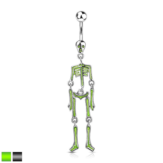 Bauchnabelpiercing SKELETON DANGLE aus 316L Chirurgenstahl - Navel Piercing