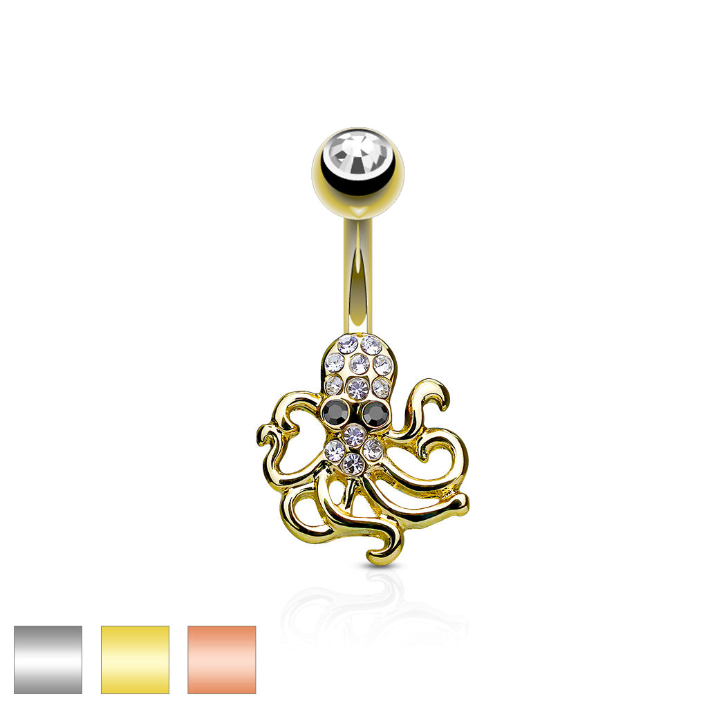 Bauchnabelpiercing OCTOPUS aus 316L Chirurgenstahl - Farbwahl - Navel Piercing