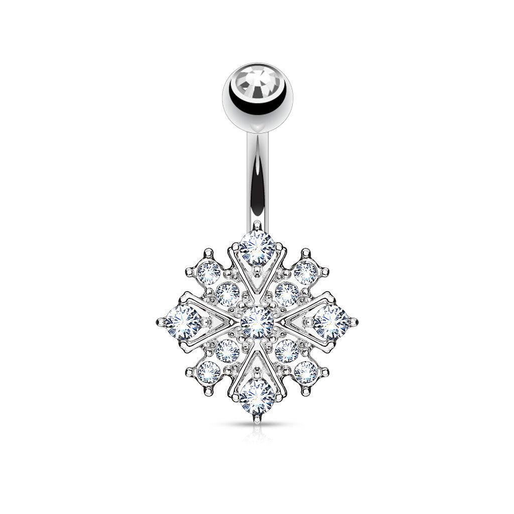 Bauchnabelpiercing STARBURST - STERNSCHNUPPE aus 316L Chirurgenstahl - Navel Piercing