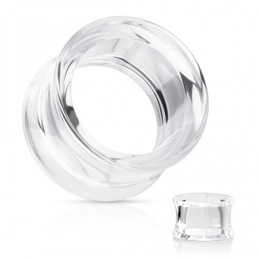 Double Flared Flesh Tunnel 3,2 - 19 mm - Acryl CLEAR - Ohrschmuck