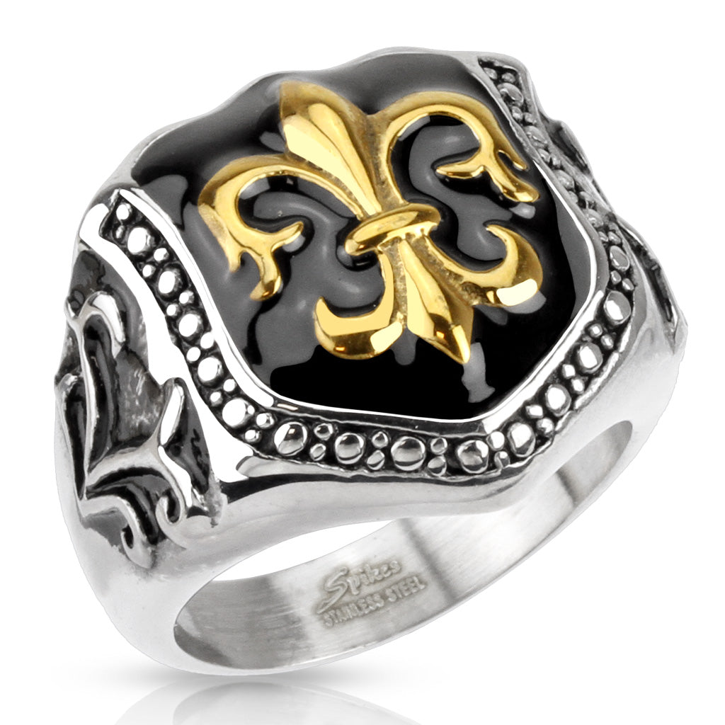 Ring FLEUR DE LIS - Edelstahl in Silber - Fingerring in verschiedenen Größen