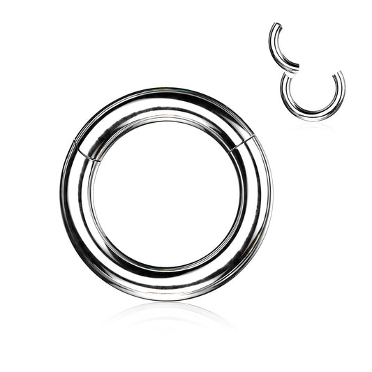 Segmentring SILBER mit Scharnier - 3,0 mm aus 316L Chirurgenstahl - Smooth Closure Ring