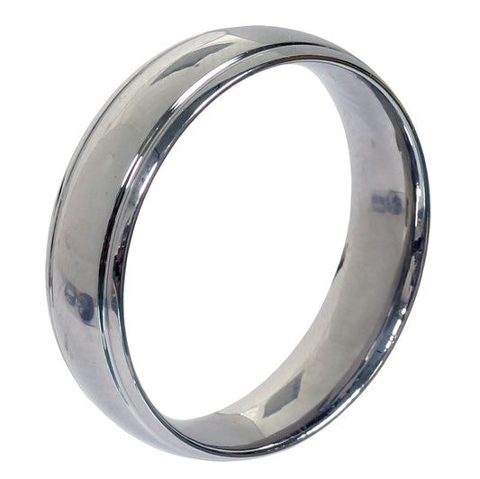 Ring mit zwei Riefen - Edelstahl in Silber - Fingerring in verschiedenen Größen