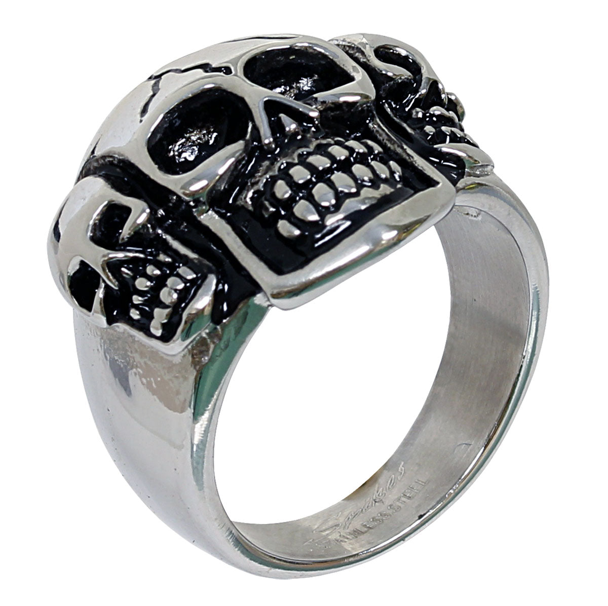 Ring TRIPLE SKULL - Edelstahl - Fingerring in verschiedenen Größen