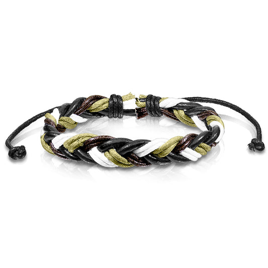 Armband DUNKELBRAUN - Leder in verschiedenen Farben - mit gleitendem Knotenverschluß - Lederarmband