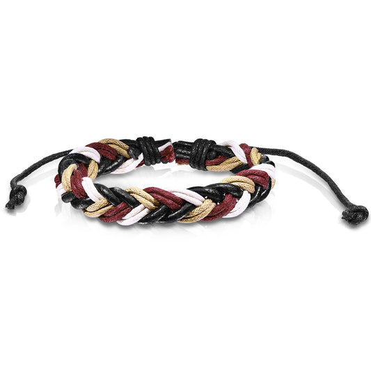 Armband WEINROT - Leder in verschiedenen Farben - mit gleitendem Knotenverschluß - Lederarmband